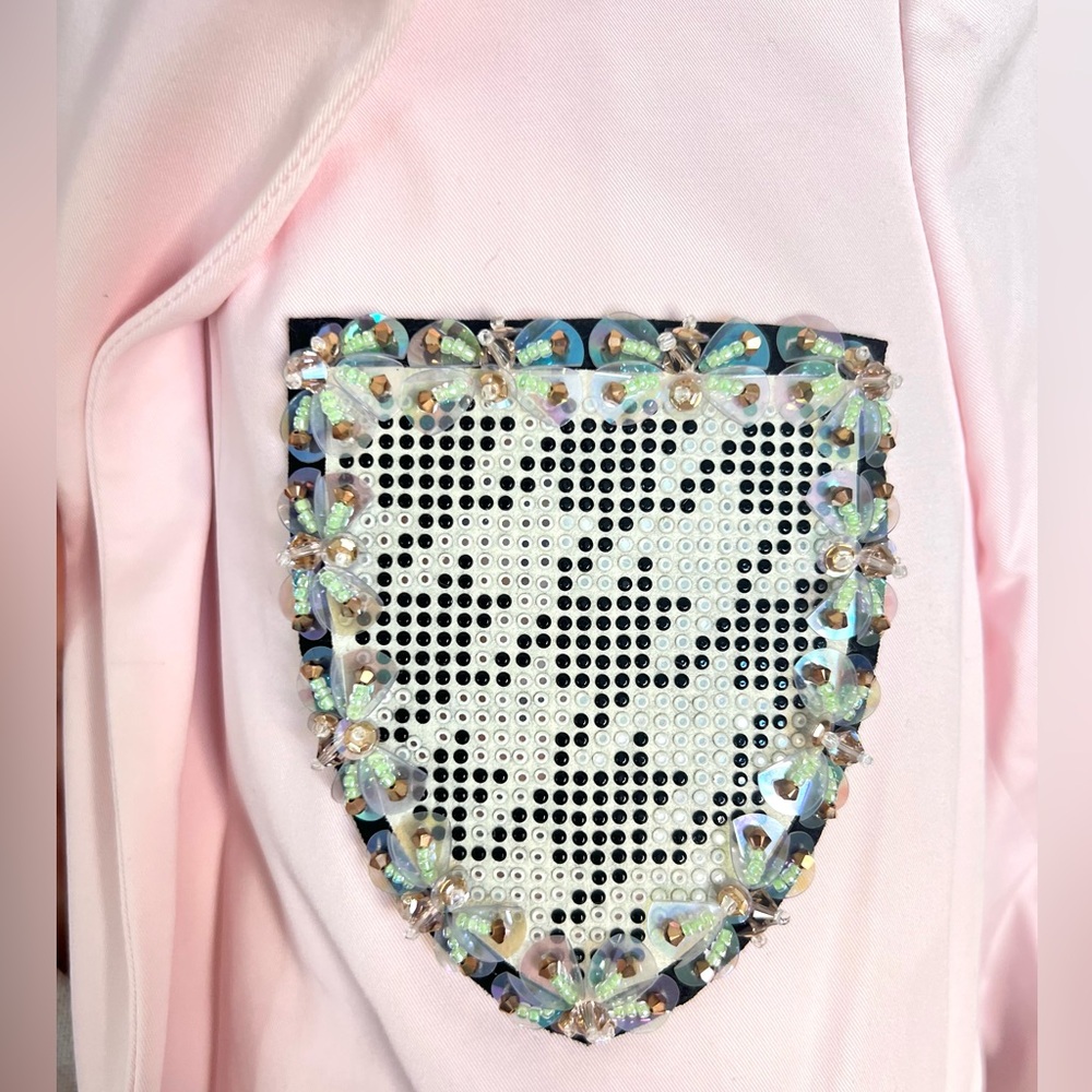 NWT Authentic Christian Dior Women's Pink Embellished Pocket Blazer size 4 - Picture 2 of 13